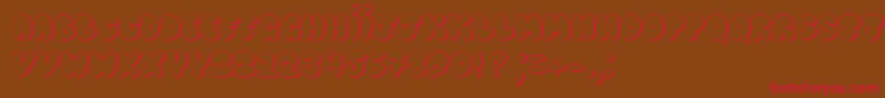 HappyBrownCatShadow Font – Red Fonts on Brown Background