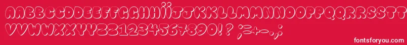 HappyBrownCatShadow Font – White Fonts on Red Background