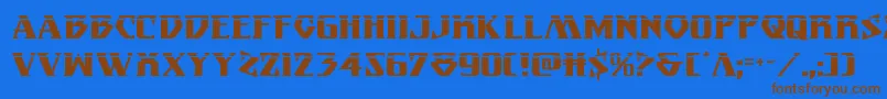 Eternalknightlaser Font – Brown Fonts on Blue Background