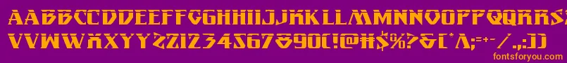 Eternalknightlaser Font – Orange Fonts on Purple Background
