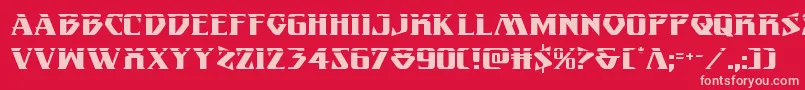 フォントEternalknightlaser – 赤い背景にピンクのフォント