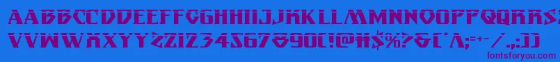 Eternalknightlaser Font – Purple Fonts on Blue Background