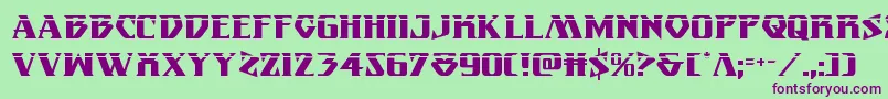 Eternalknightlaser Font – Purple Fonts on Green Background