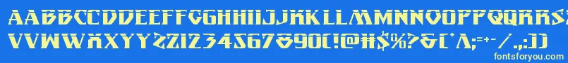 Eternalknightlaser Font – Yellow Fonts on Blue Background