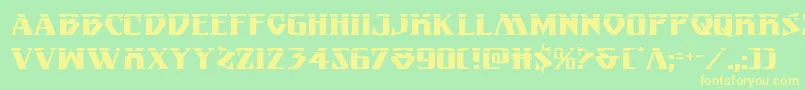 Eternalknightlaser Font – Yellow Fonts on Green Background