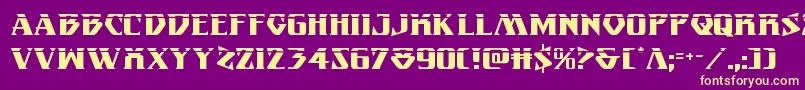 Eternalknightlaser Font – Yellow Fonts on Purple Background