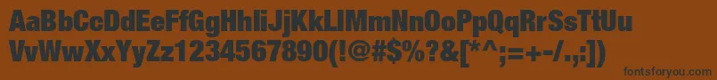 HelveticaneueltstdXblkcn Font – Black Fonts on Brown Background