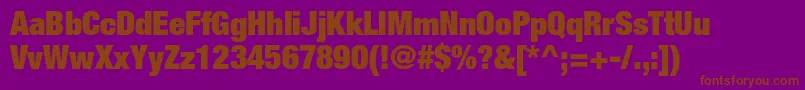 HelveticaneueltstdXblkcn Font – Brown Fonts on Purple Background