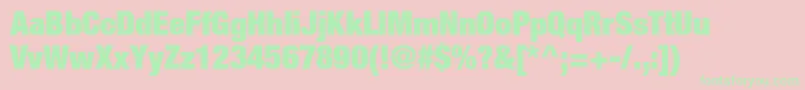 HelveticaneueltstdXblkcn Font – Green Fonts on Pink Background