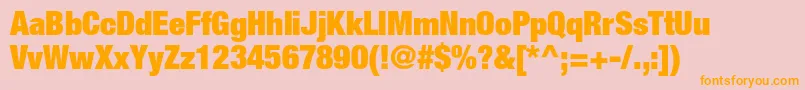 HelveticaneueltstdXblkcn Font – Orange Fonts on Pink Background
