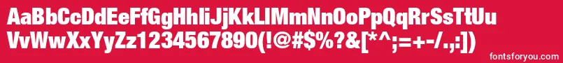HelveticaneueltstdXblkcn Font – White Fonts on Red Background