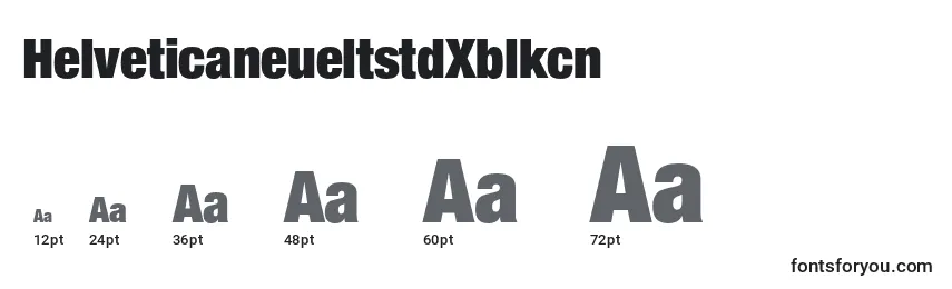 Rozmiary czcionki HelveticaneueltstdXblkcn