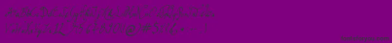 GracefulRegular-Schriftart – Schwarze Schriften auf violettem Hintergrund