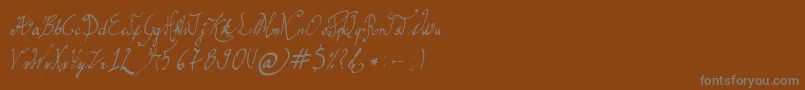 Шрифт GracefulRegular – серые шрифты на коричневом фоне