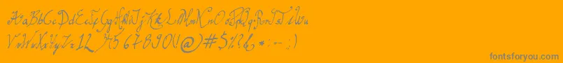 Czcionka GracefulRegular – szare czcionki na pomarańczowym tle