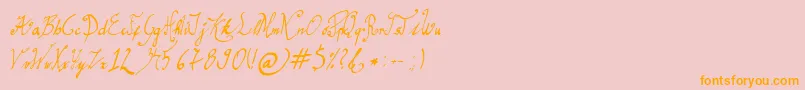 Шрифт GracefulRegular – оранжевые шрифты на розовом фоне