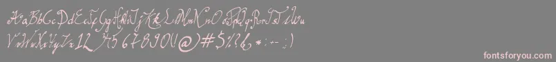GracefulRegular Font – Pink Fonts on Gray Background