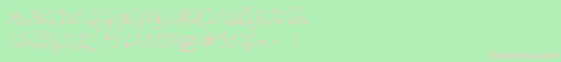 フォントGracefulRegular – 緑の背景にピンクのフォント