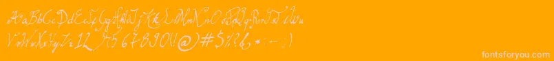 Шрифт GracefulRegular – розовые шрифты на оранжевом фоне