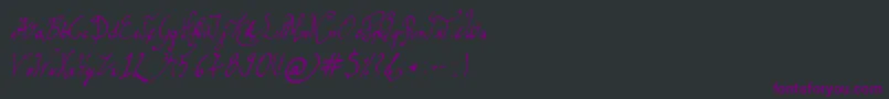 GracefulRegular-Schriftart – Violette Schriften auf schwarzem Hintergrund