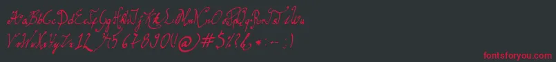 Шрифт GracefulRegular – красные шрифты на чёрном фоне