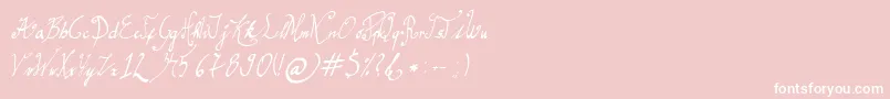 フォントGracefulRegular – ピンクの背景に白い文字