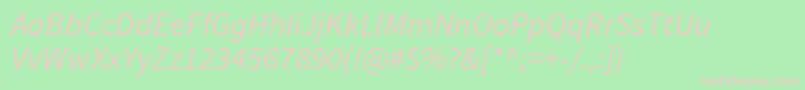 SourcesansproItalic Font – Pink Fonts on Green Background