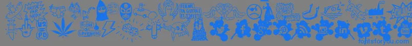 WcSchlaasss Font – Blue Fonts on Gray Background