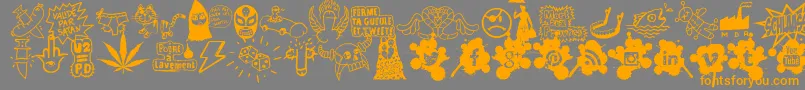 WcSchlaasss Font – Orange Fonts on Gray Background