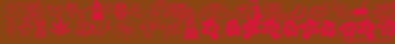 WcSchlaasss Font – Red Fonts on Brown Background