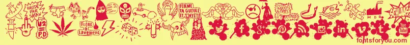 WcSchlaasss Font – Red Fonts on Yellow Background