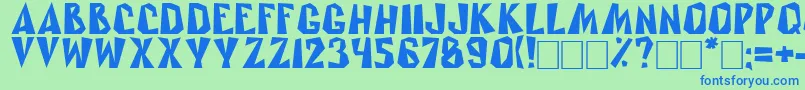 Rublik Font – Blue Fonts on Green Background
