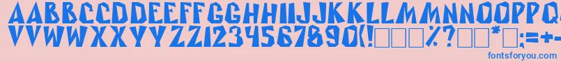 Rublik Font – Blue Fonts on Pink Background