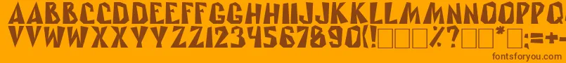 Rublik Font – Brown Fonts on Orange Background