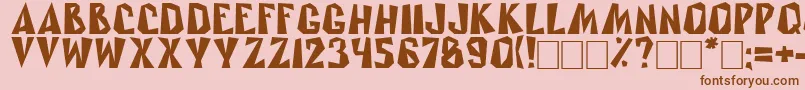 Rublik Font – Brown Fonts on Pink Background