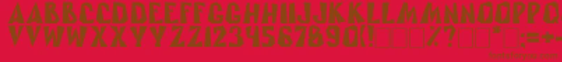Rublik Font – Brown Fonts on Red Background