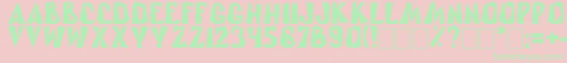 Rublik Font – Green Fonts on Pink Background