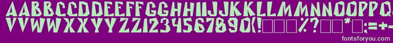 Rublik Font – Green Fonts on Purple Background