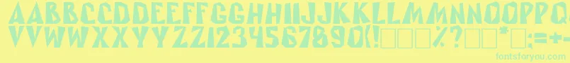 Rublik Font – Green Fonts on Yellow Background