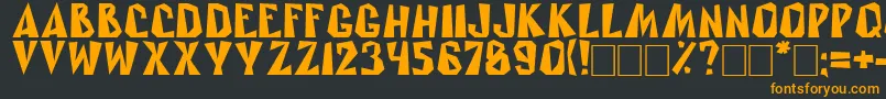 Rublik Font – Orange Fonts on Black Background