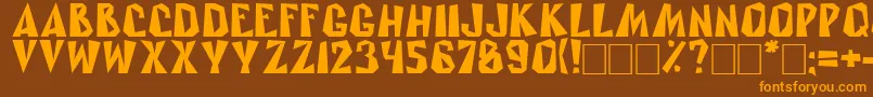 Rublik Font – Orange Fonts on Brown Background