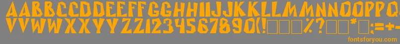 Rublik Font – Orange Fonts on Gray Background