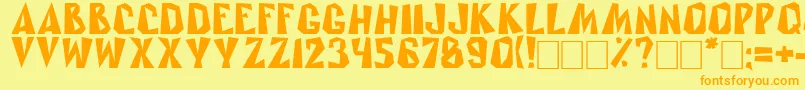 Rublik Font – Orange Fonts on Yellow Background