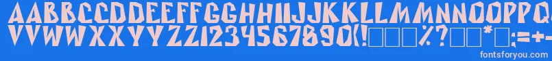 Rublik Font – Pink Fonts on Blue Background