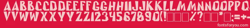 Rublik Font – Pink Fonts on Red Background