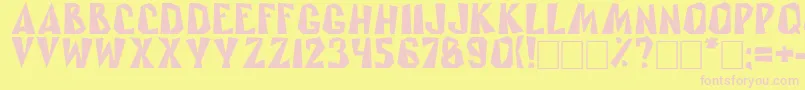 Rublik Font – Pink Fonts on Yellow Background