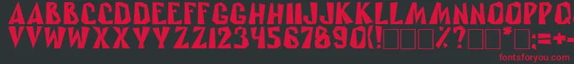 Rublik Font – Red Fonts on Black Background