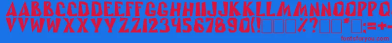 Rublik Font – Red Fonts on Blue Background