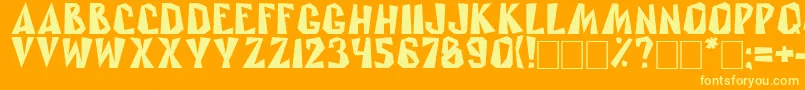 Rublik Font – Yellow Fonts on Orange Background