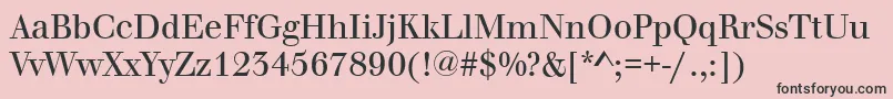 WalbaumOriginalRegular Font – Black Fonts on Pink Background